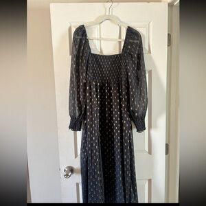 Opt Brand smocked top long sleeve dress